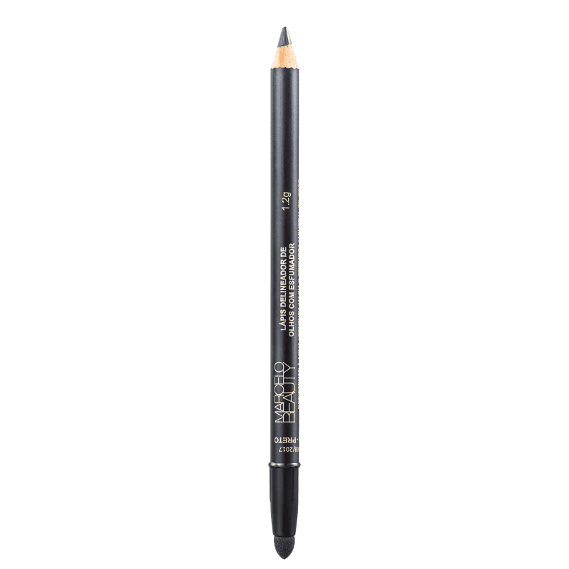 Marcelo Beauty Delineador Com Esfumador Preto - Lápis de Olho 1,2g