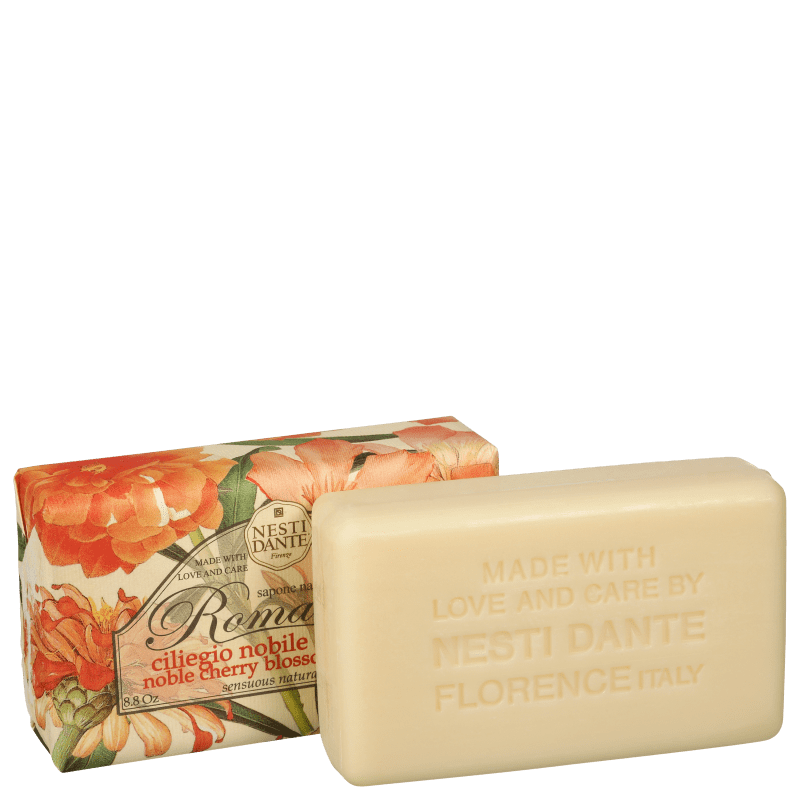 Nesti Dante Romantica Flores Nobres de Cerejeira e Manjericão - Sabonete em Barra 250g