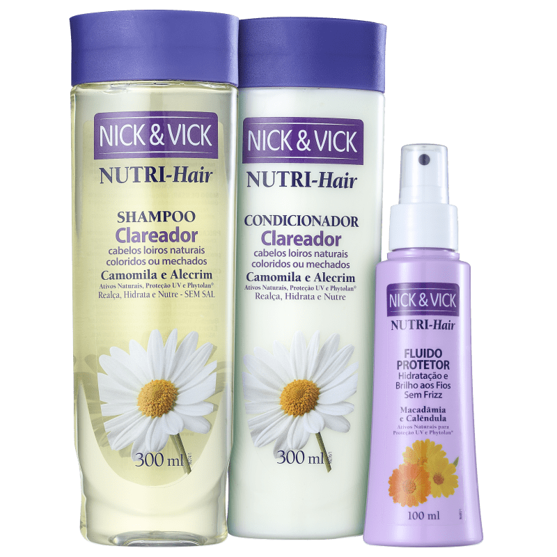 Kit Nick & Vick NUTRI-Hair Brilho sem Frizz (3 Produtos)