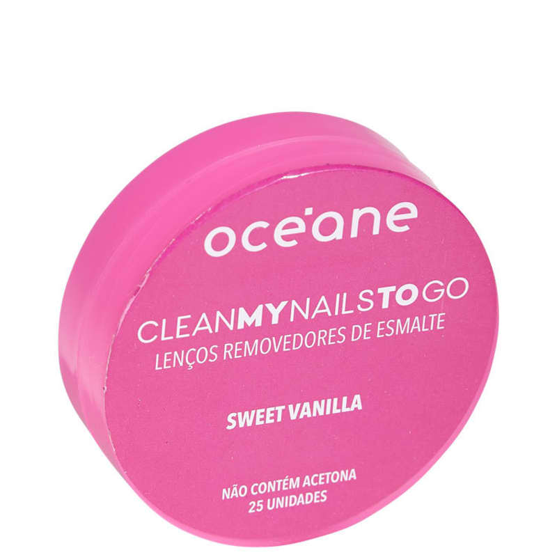 Océane Clean My Nails To Go Sweet Vanilla - Lenço Removedor de Esmalte (25 unidades)