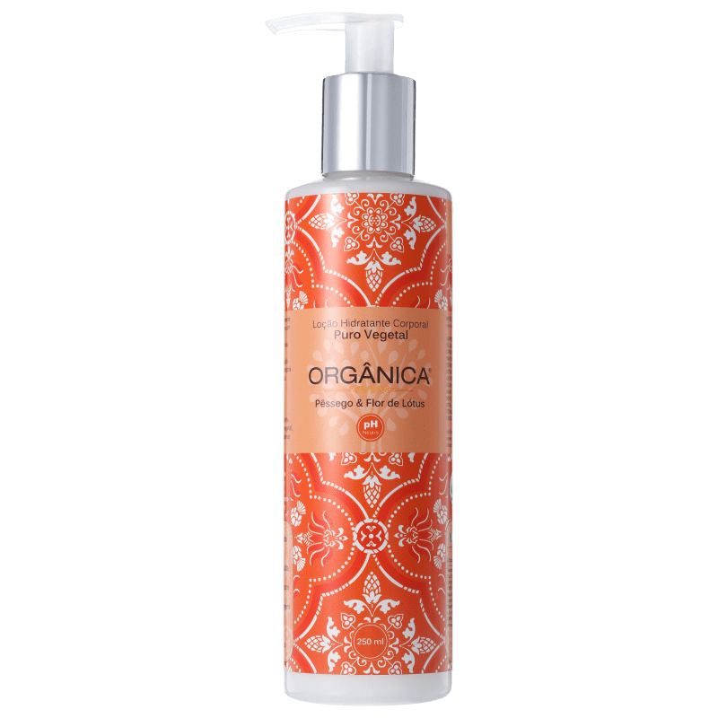 Orgânica Puro Vegetal Pêssego e Flor de Lótus - Loção Hidratante Corporal 250ml