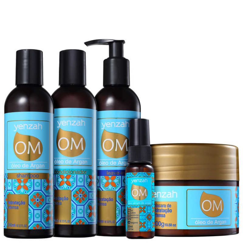 Kit Yenzah OM Óleo de Marrocos Argan Cuidados e Finalização (5 Produtos)