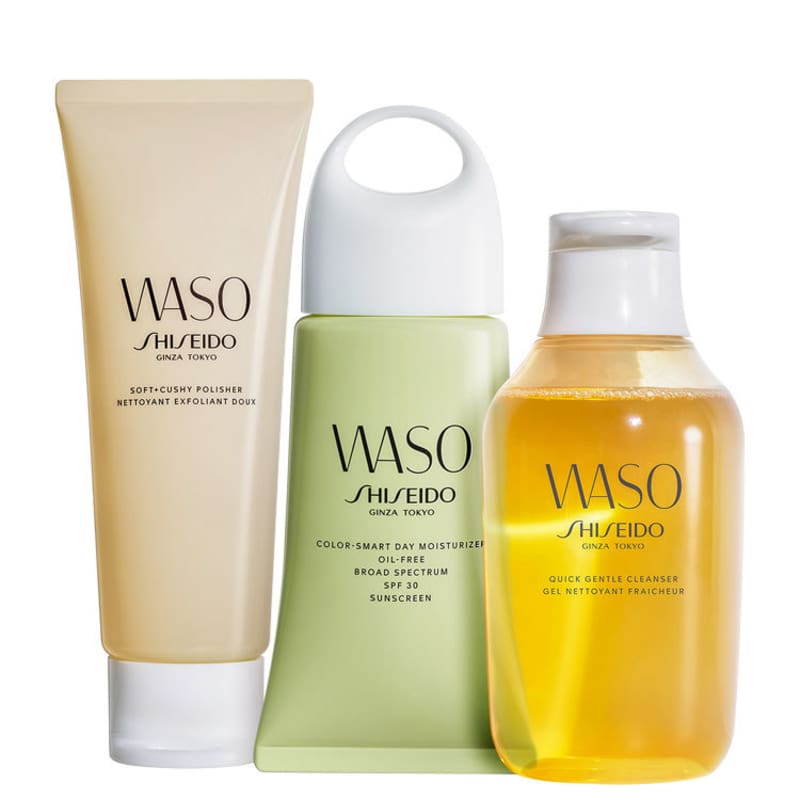 Kit Shiseido Waso Color-Smart Day Oil-Free (3 Produtos)