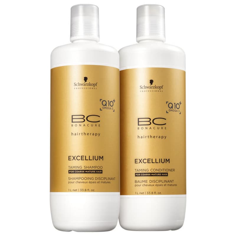 Kit Schwarzkopf Excellium Taming Duo Salão (2 Produtos)