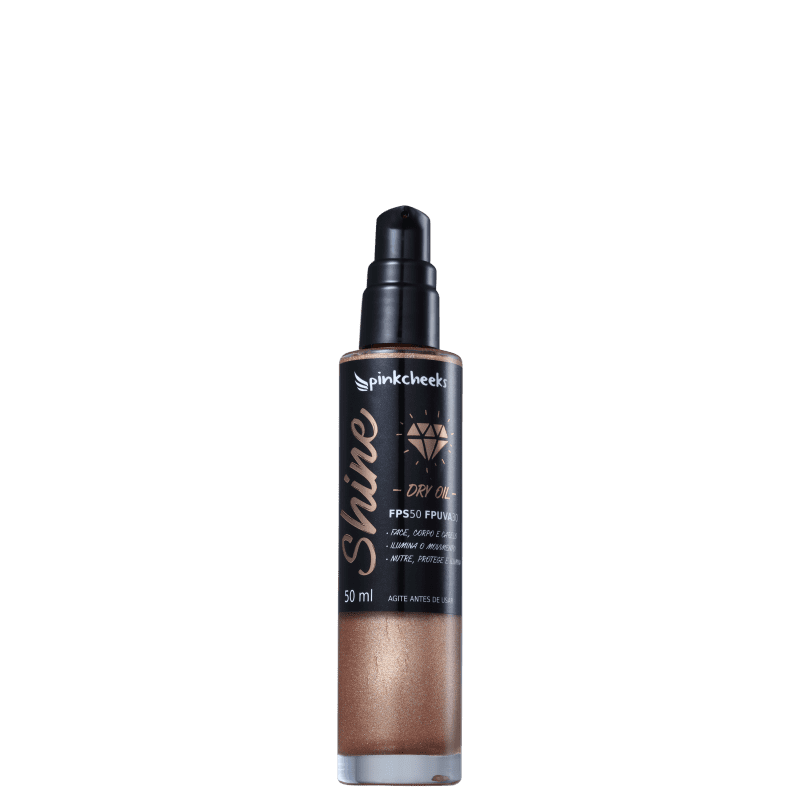 Pink Cheeks Shine Dry Oil FPS50 FPUVA30 - Óleo Iluminador com Filtro Solar 50ml