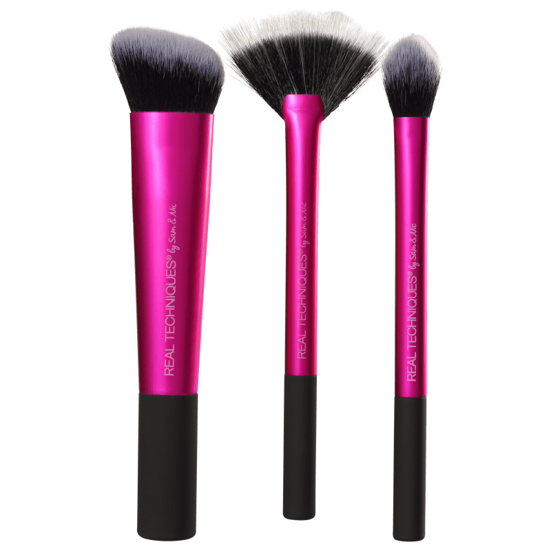 Kit de Pincéis Real Techniques Sculpting Set (3 Pincéis + Porta-Pincéis)