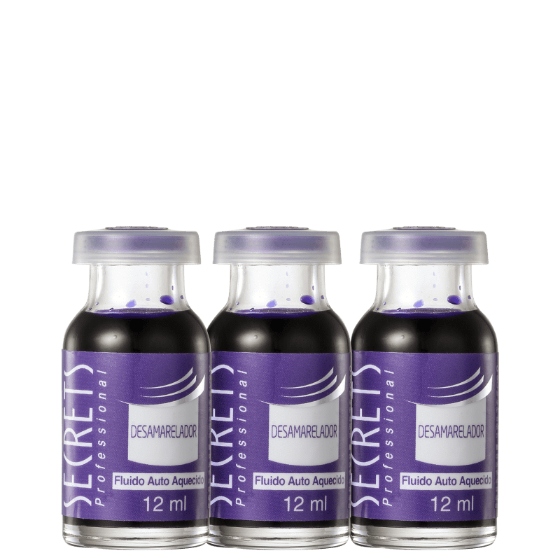 Secrets Professional Desamarelador Fluido Auto Aquecido - Tratamento 3x12ml