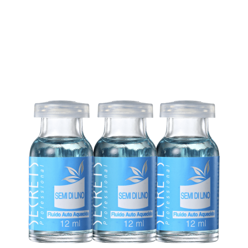 Secrets Professional Semi di Lino Fluido Auto Aquecido - Tratamento Capilar 3x12ml
