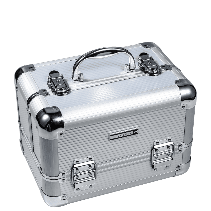 Studio KV HC0043-SL Silver Listrada - Maleta de Maquiagem