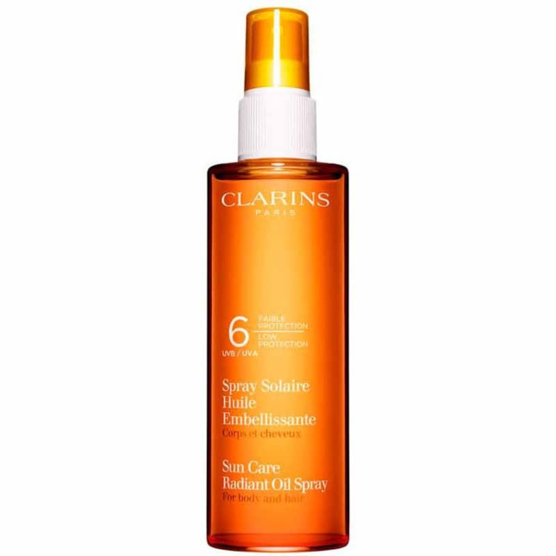 Clarins Sun Care Radiant Oil Spray Spf 6 - Óleo Solar para Cabelo e Corpo 150ml