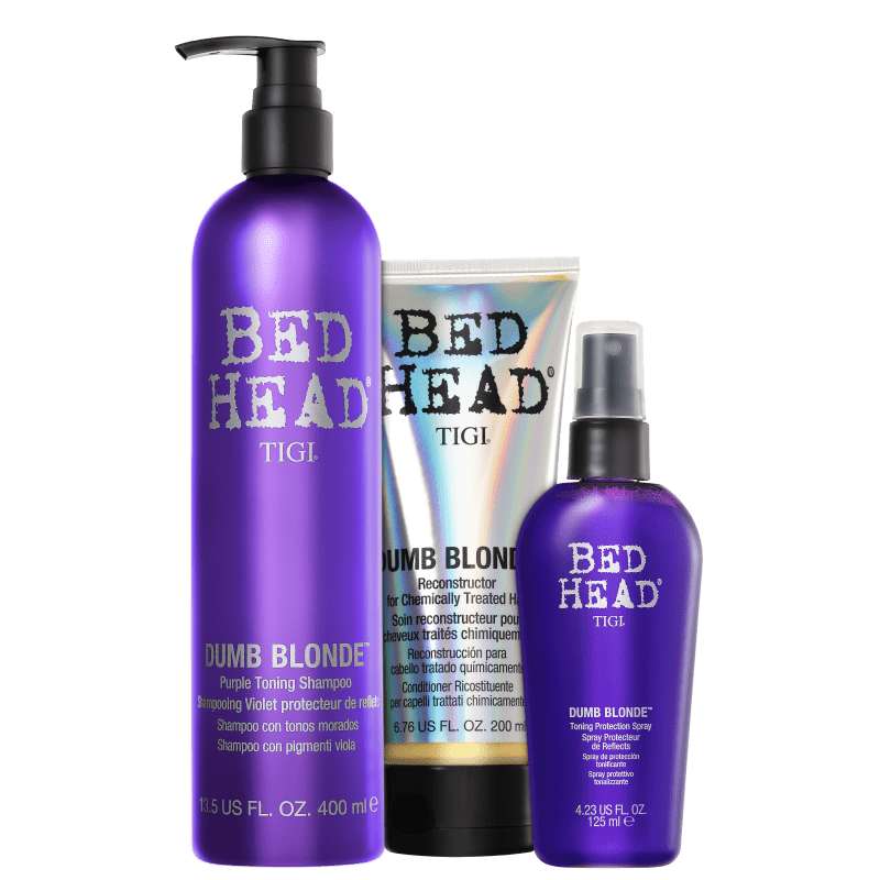 Kit TIGI Bed Head Dumb Blonde Purple Toning Trio (3 Produtos)