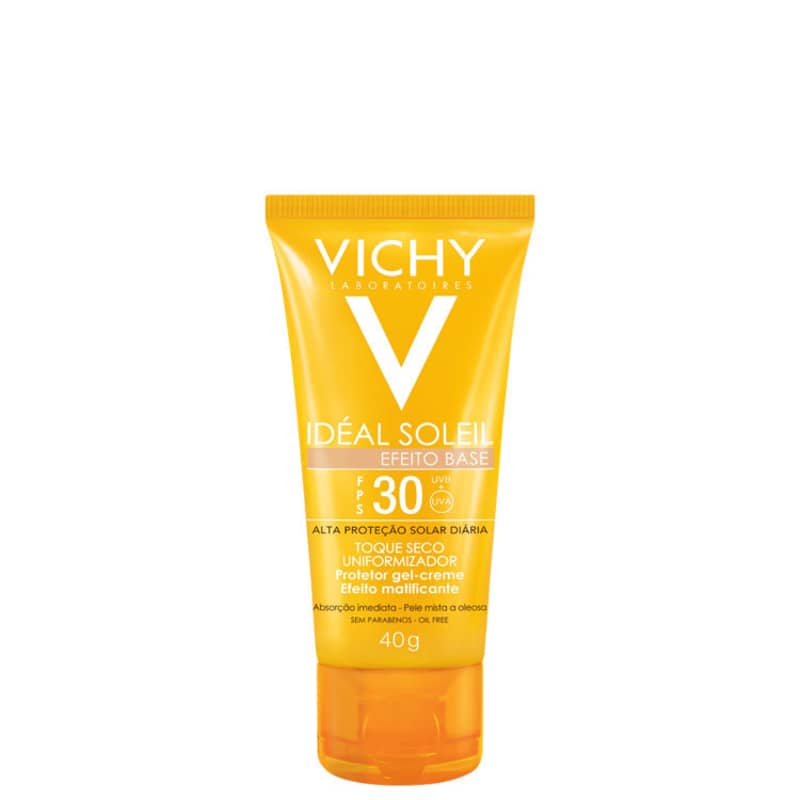 Vichy Idéal Soleil Efeito Base FPS 30 - Protetor Solar com Cor 40g Menor preço em Vichy Idéal Soleil Efeito Base FPS 30 - Protetor Solar com Cor 40g