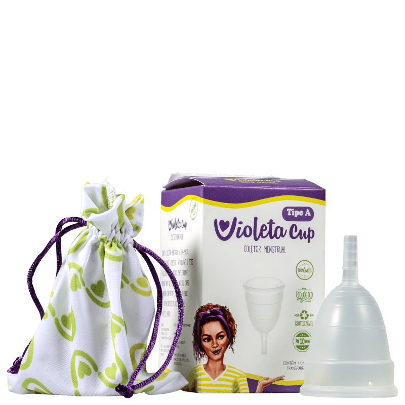 Violeta Cup Transparente Tipo A (+30 anos ou com filhos) - Coletor Menstrual