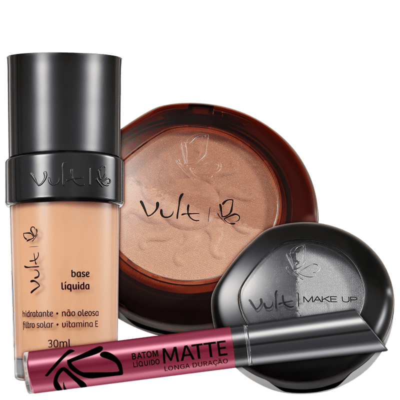 Kit Vult Make Up 02 Rosa Duo Soleil Matte (4 Produtos)