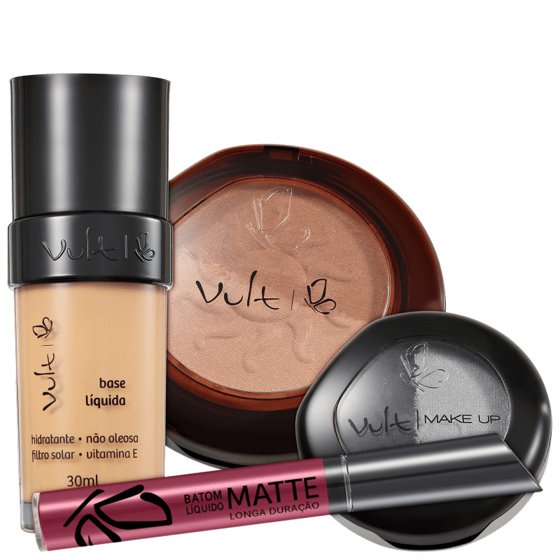 Kit Vult Make Up 03 Bege Duo Soleil Matte (4 Produtos)