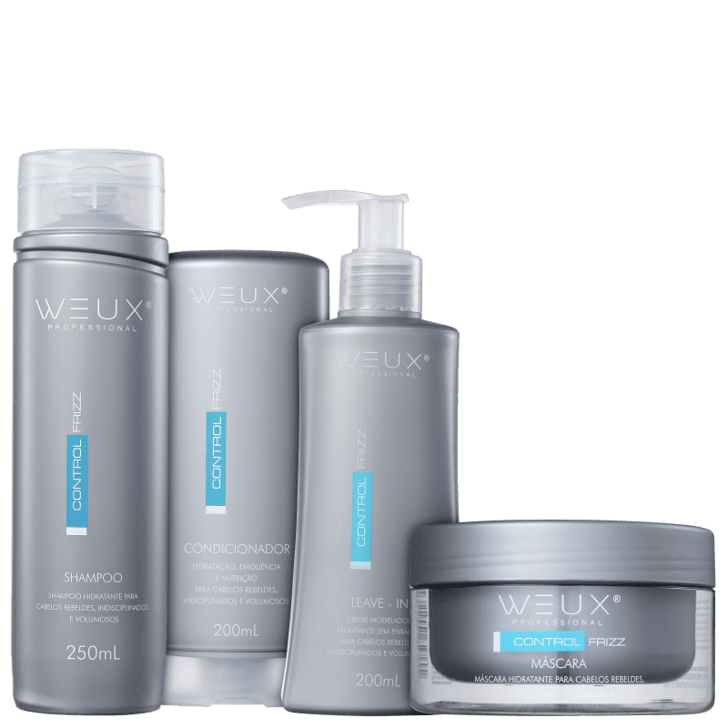 Kit WEUX Professional Control Frizz Leave-in (4 Produtos)