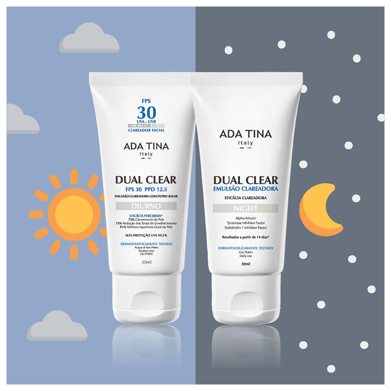 Ada Tina Dual Clear Night - Emulsão Clareadora de Manchas 30ml