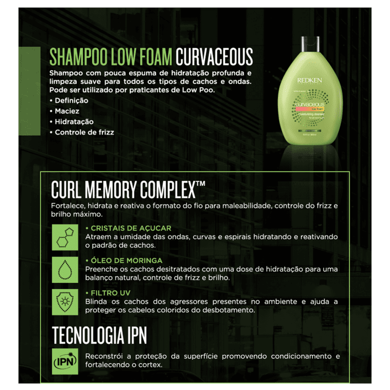 Redken Curvaceous - Shampoo sem Sulfato 300ml