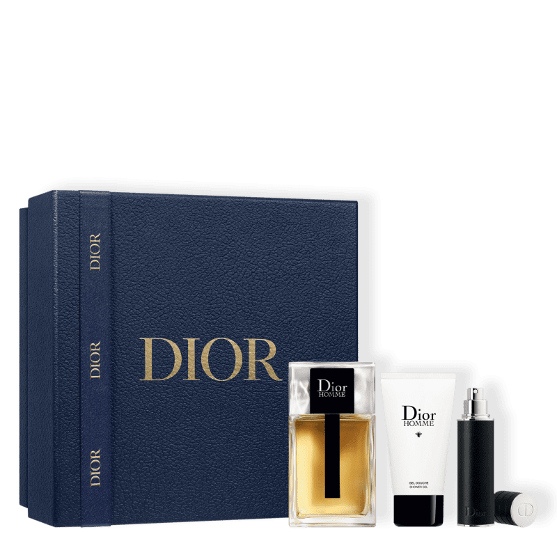 Conjunto Dior Homme Masculino - Eau de Toilette 100ml + Travel Spray 10ml + Shower Gel 50ml