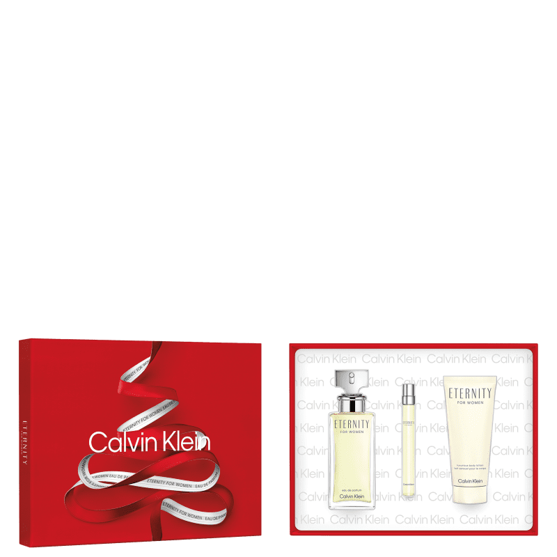 KIT FEMININO CALVIN KLEIN ETERNITY FOR WOMEN EAU DE PARFUM 100ML+