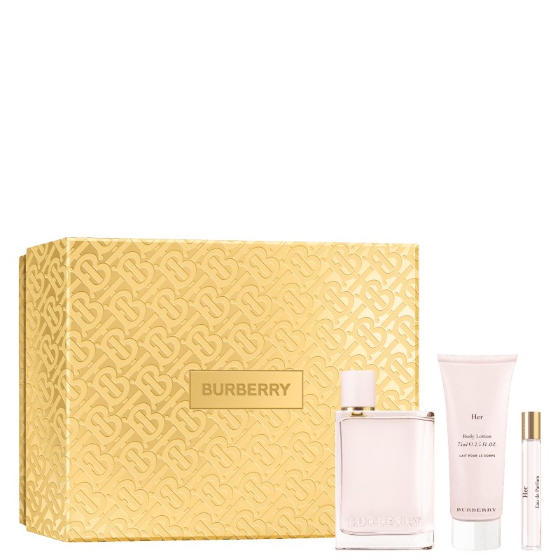 Conjunto Her Burberry Feminino - Eau de Parfum 100ml + Loção Corporal 75ml + Travel Size 7,5ml