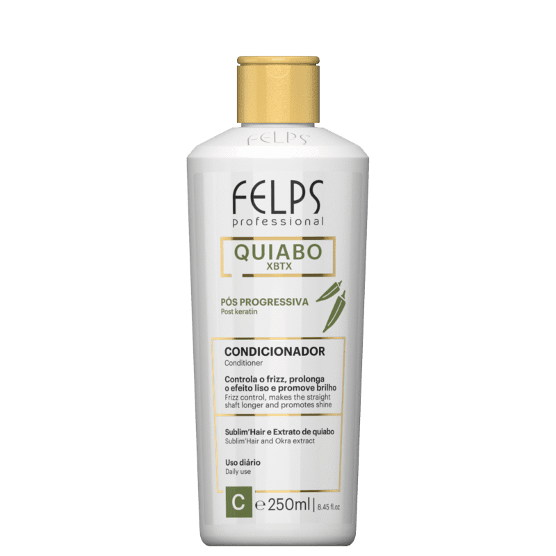 Felps Professional Quiabo XBTX Pós Progressiva - Condicionador 250ml Menor preço em Felps Professional Quiabo XBTX Pós Progressiva - Condicionador 250ml