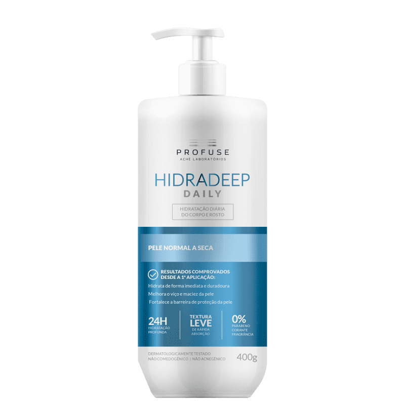 Profuse Hidradeep Daily - Hidratante Corporal e Facial 400g Menor preço em Profuse Hidradeep Daily - Hidratante Corporal e Facial 400g