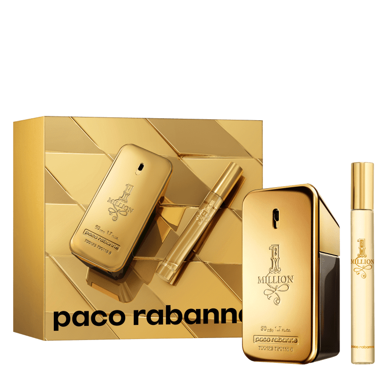 Conjunto Paco Rabanne 1 Million Masculino - EDT 50ml + EDT 10ml Menor preço em Conjunto Paco Rabanne 1 Million Masculino - EDT 50ml + EDT 10ml