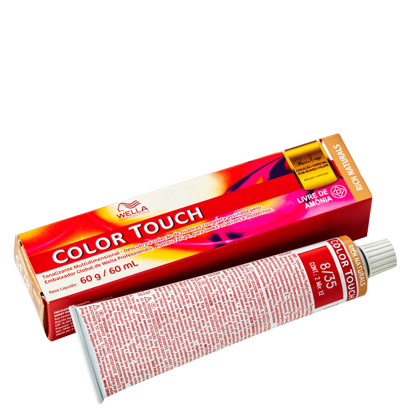 Wella Professionals Color Touch Rich Naturals 8/35 - Tonalizante 60g Menor preço em Wella Professionals Color Touch Rich Naturals 8/35 - Tonalizante 60g