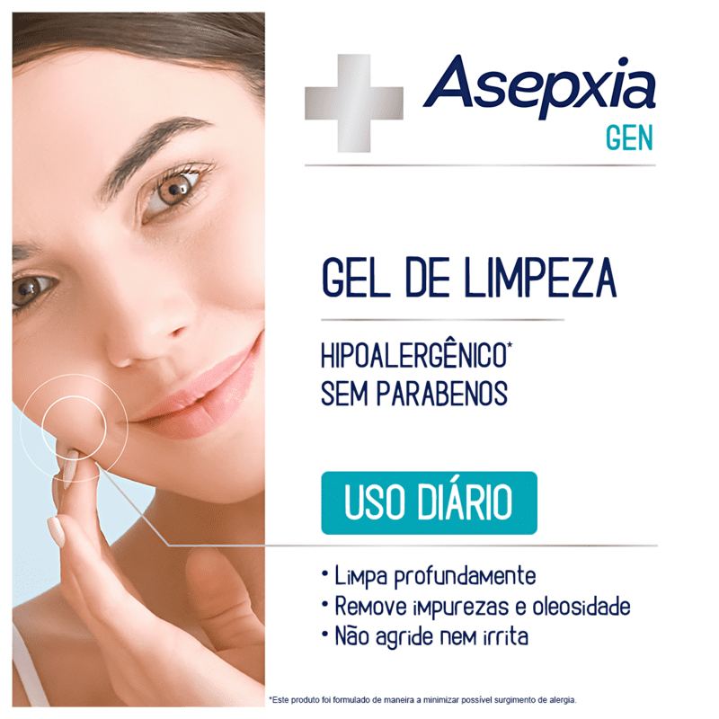 Gel de Limpeza Facial Asepxia Gen Beleza Na 