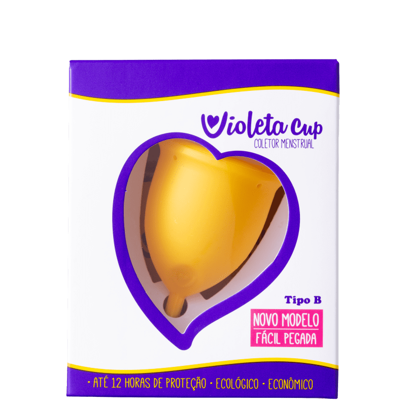 Ofertas de Coletor Menstrual Violeta Cup tipo B, 40g, rosa, + grátis,  caneca para higienizar