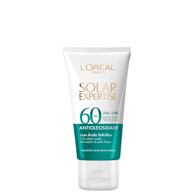 L'Oréal Paris Solar Expertise Antioleosidade FPS 60 - Protetor Solar Facial 40g Menor preço em L'Oréal Paris Solar Expertise Antioleosidade FPS 60 - Protetor Solar Facial 40g