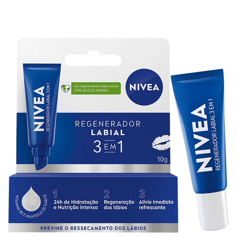 Hidratante Labial Nivea Regenerador 3 em 1