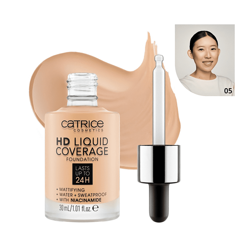 Catrice | HD Liquid Coverage Foundation | High & Natural Coverage | Vegan &  Cruelty Free (010 | Light Beige)