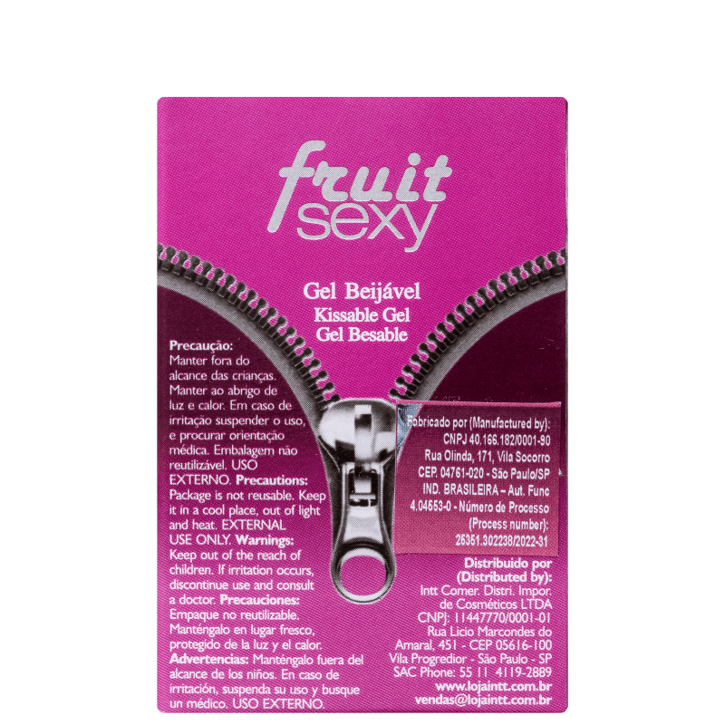 Gel Beijável Intt Fruit Sexy Tutti Fruitt Beleza Na Web 7838