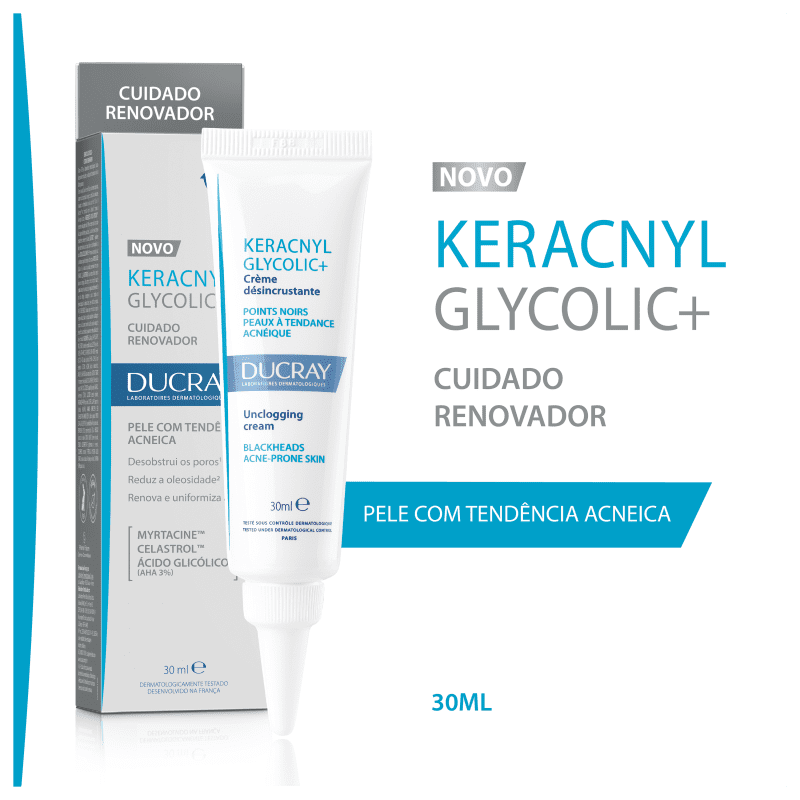 Ducray KERACNYL GLYCOLIC+ Crème désincrustante 30ml main image 1