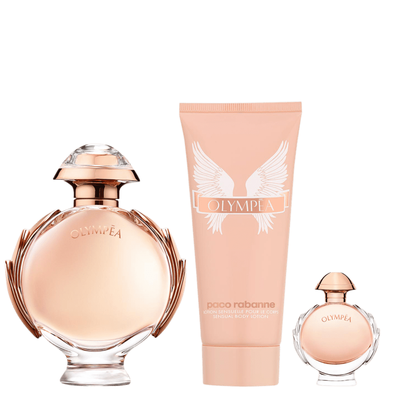 Conjunto Olympéa Paco Rabanne Feminino - Eau de Parfum 80ml + Eau de Parfum 6ml + Loção Hidratante Corporal 100ml Menor preço em Conjunto Olympéa Paco Rabanne Feminino - Eau de Parfum 80ml + Eau de Parfum 6ml + Loção Hidratante Corporal 100ml
