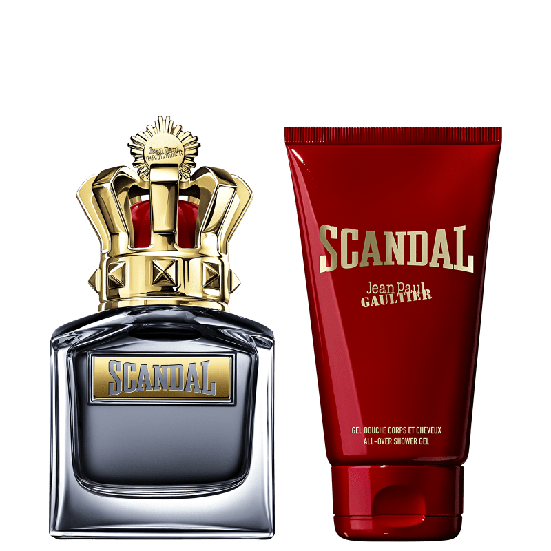 Conjunto Scandal For Him Jean Paul Gaultier Masculino Perfume Eau de  Toilette 50ml Gel de Banho 75ml
