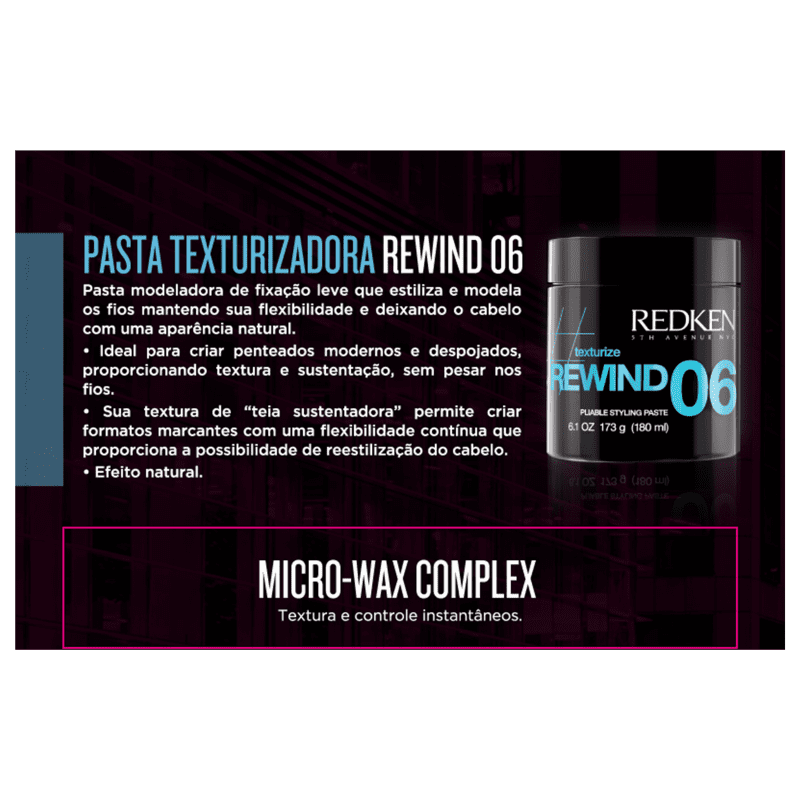 Redken Style Texturize Rewind 06 - Pasta Modeladora 150g
