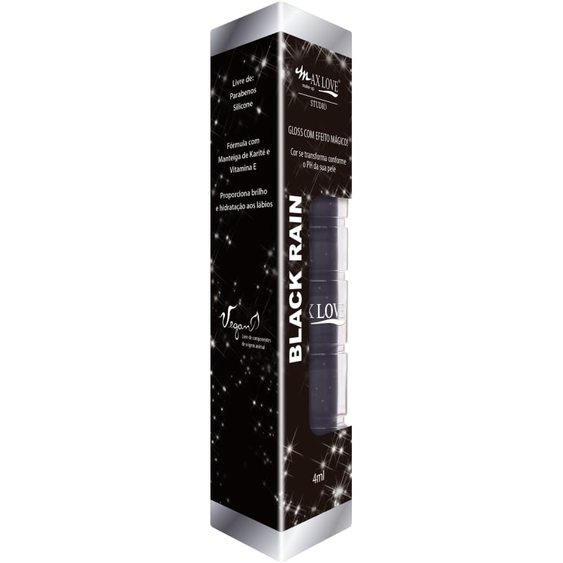 Max Love Black Rain 01 Black - Gloss Labial 4ml