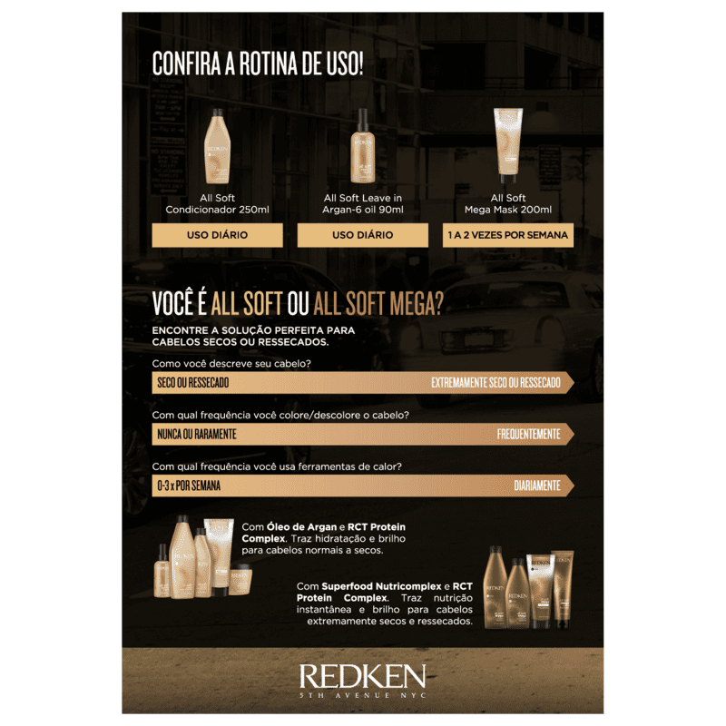 Kit Redken All Soft Argan-6 (3 Produtos)