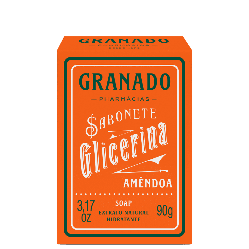 Granado Sabonete Vegetal de Glicerina e Amêndoas - Sabonete em Barra 90g