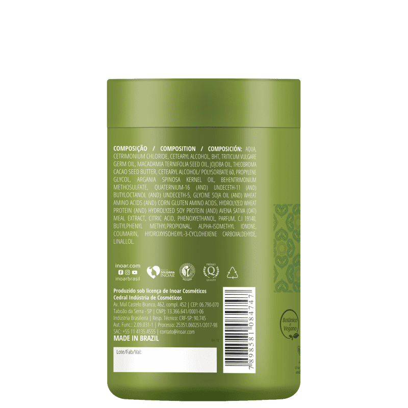 Inoar Argan Oil System - Máscara Capilar 1000g