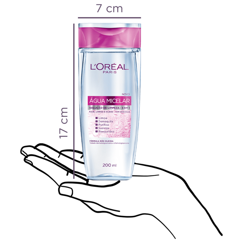 L'Oréal Paris Dermo Expertise Água Micelar 5 em 1 - Água Demaquilante 200ml