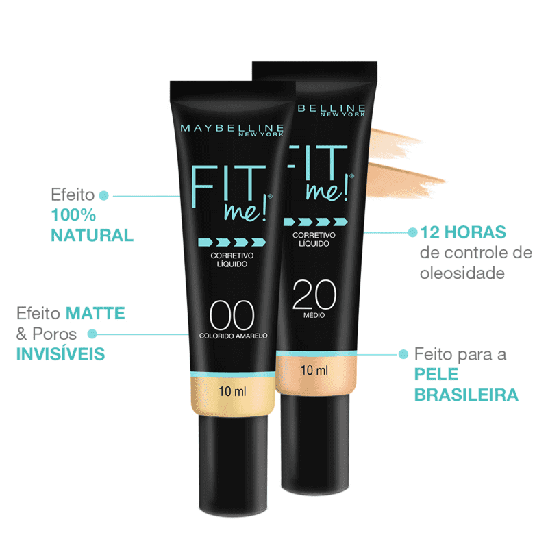Maybelline Fit Me! Cor 20 Médio - Corretivo Líquido 10ml