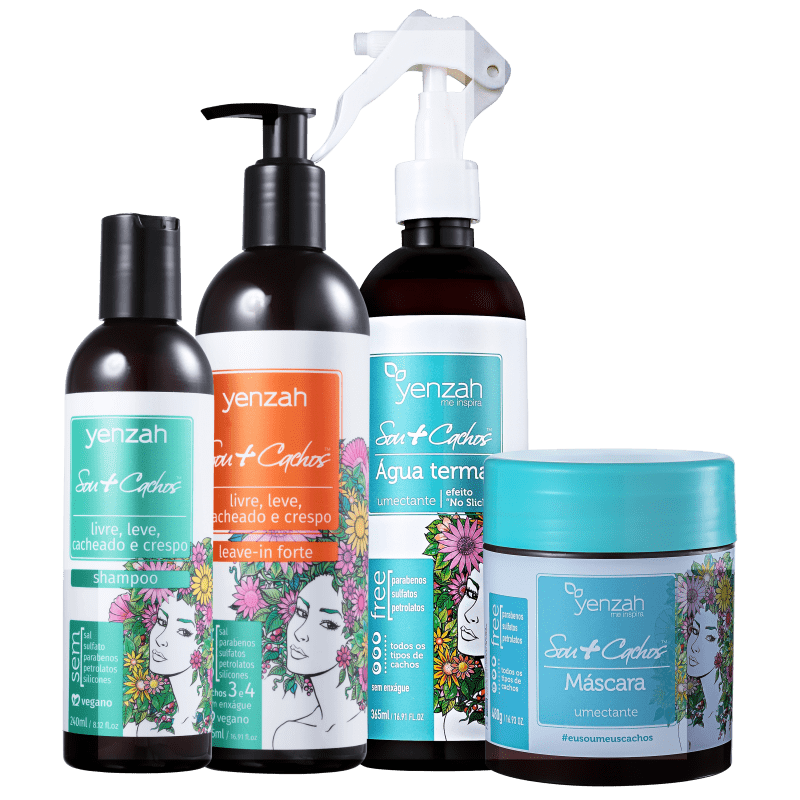 Yenzah Sou + Cachos Tratamento Forte Kit (4 Produtos)