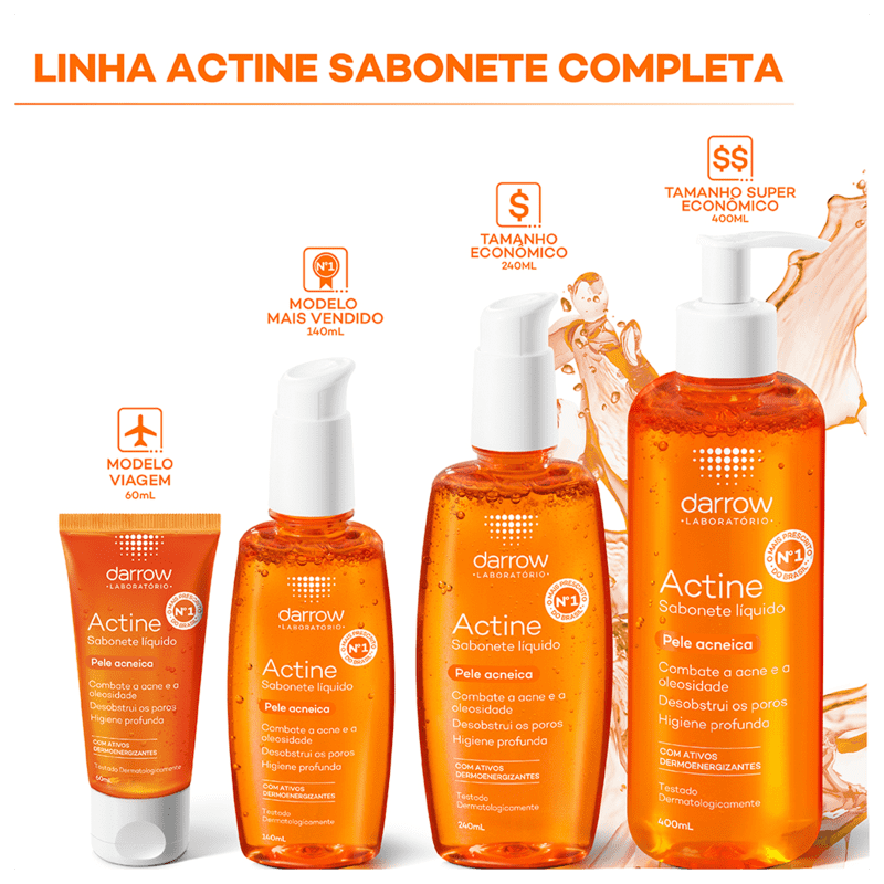 Darrow Actine Pele Acneica - Sabonete Líquido Facial 60ml