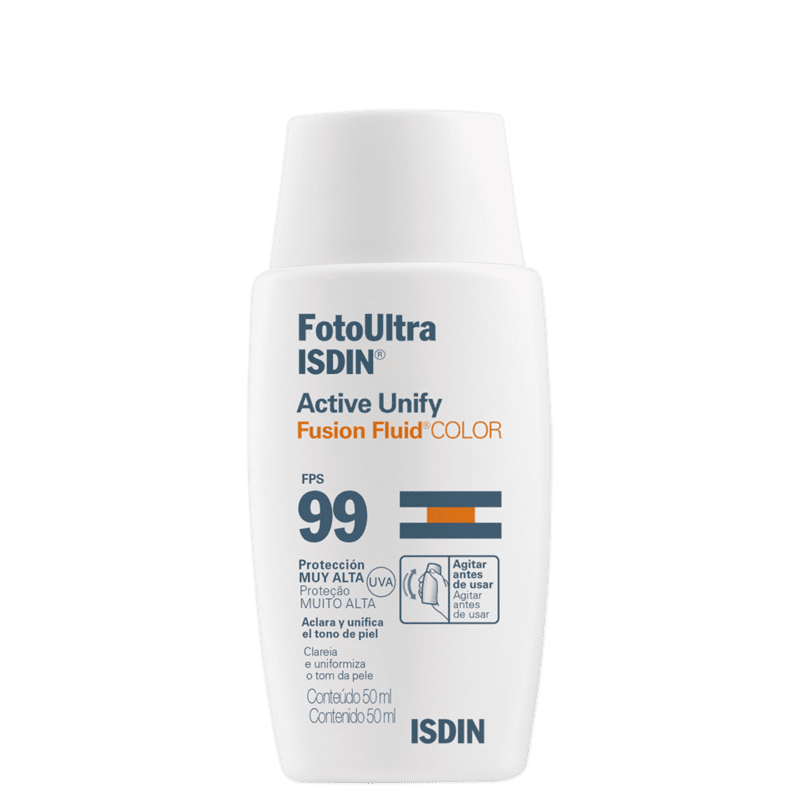 ISDIN Foto Ultra Active Unify Fusion Fluid Color - Loção Clareadora de Manchas 50ml