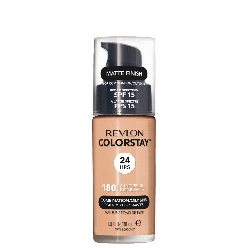 Revlon ColorStay 24 Horas Pele Mista à Oleosa FPS15 180 Sand Beige - Base Líquida 30ml