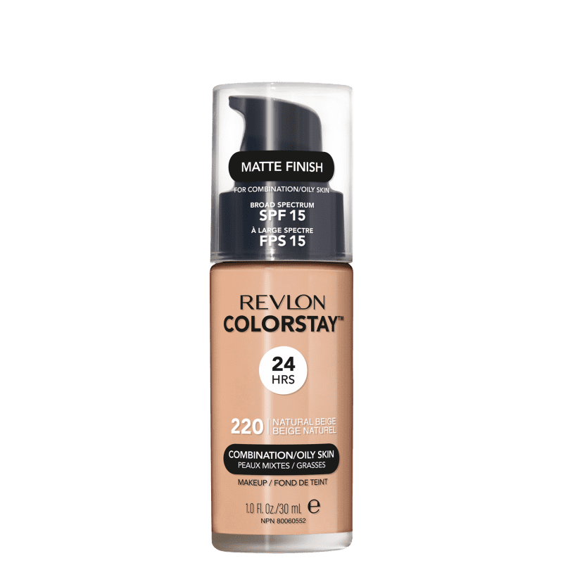 Revlon ColorStay 24 Horas Pele Mista à Oleosa FPS15 220 Natural Beige - Base Líquida 30ml